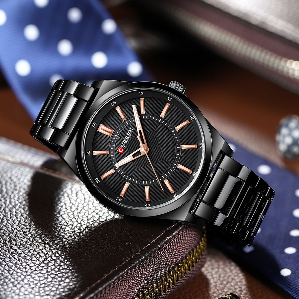 Men's Simple Bar-Clasp Watch