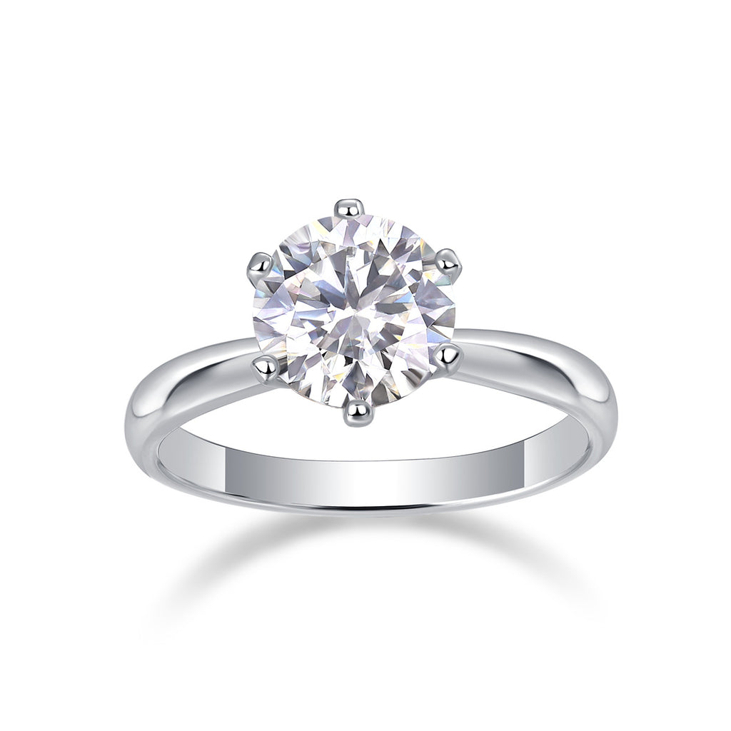 D-Color Moissanite .5-5 Carat Classic Couple Rings