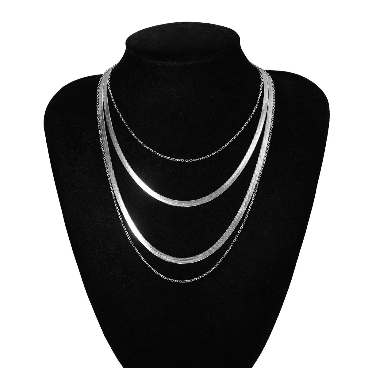 Cold Wind Multilayer Snake Chain Necklace