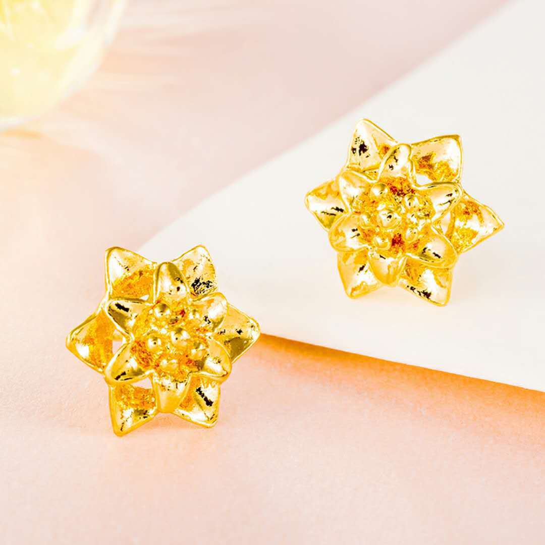 24K Gold Plated Earrings Euro Gold Jewelry Earrings