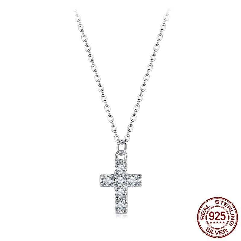 Radiant Cross Moissanite Necklace – Iced Faith Pendant (Certified Shine)