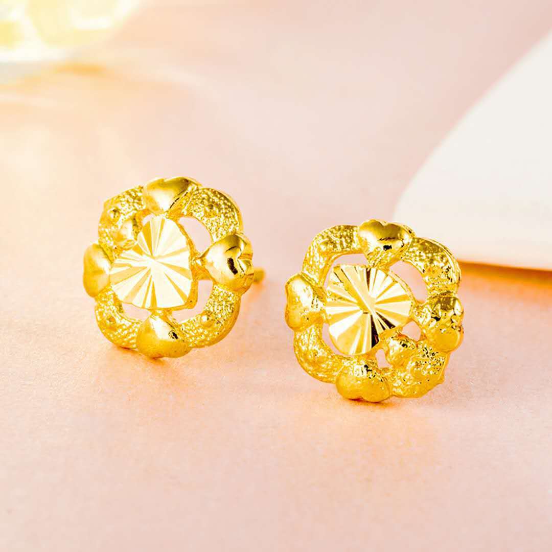 24K Gold Plated Earrings Euro Gold Jewelry Earrings