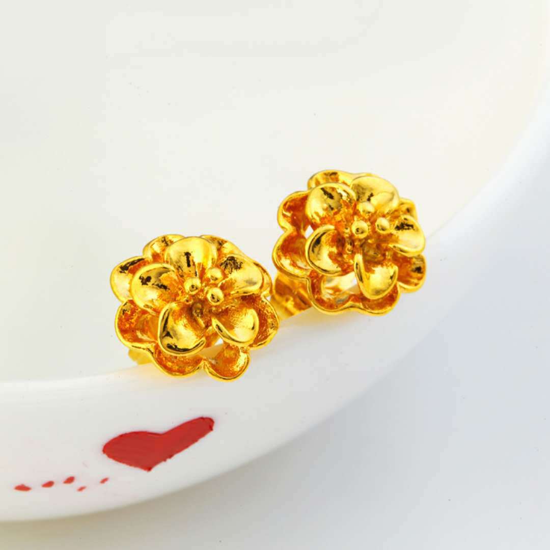 24K Gold Plated Earrings Euro Gold Jewelry Earrings