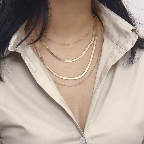 Cold Wind Multilayer Snake Chain Necklace