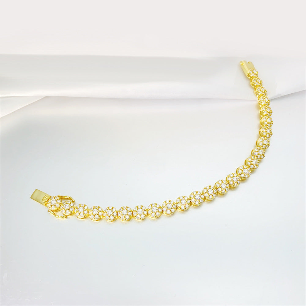 R&T Jewelry Co. Iced Moissanite Tennis Bracelet – 925 Silver (Gold, Silver, Rose Gold)