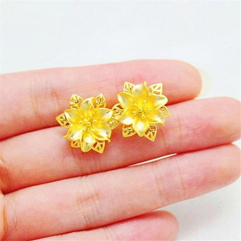24K Gold Plated Earrings Euro Gold Jewelry Earrings