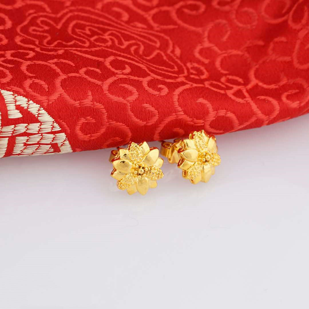 24K Gold Plated Earrings Euro Gold Jewelry Earrings