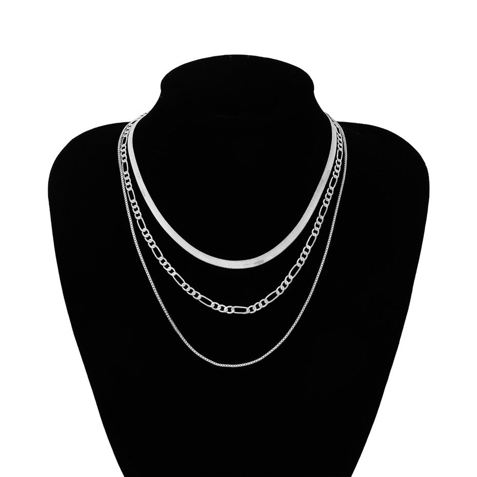 Cold Wind Multilayer Snake Chain Necklace