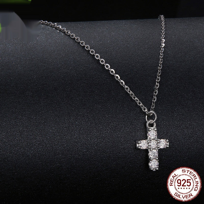 Radiant Cross Moissanite Necklace – Iced Faith Pendant (Certified Shine)