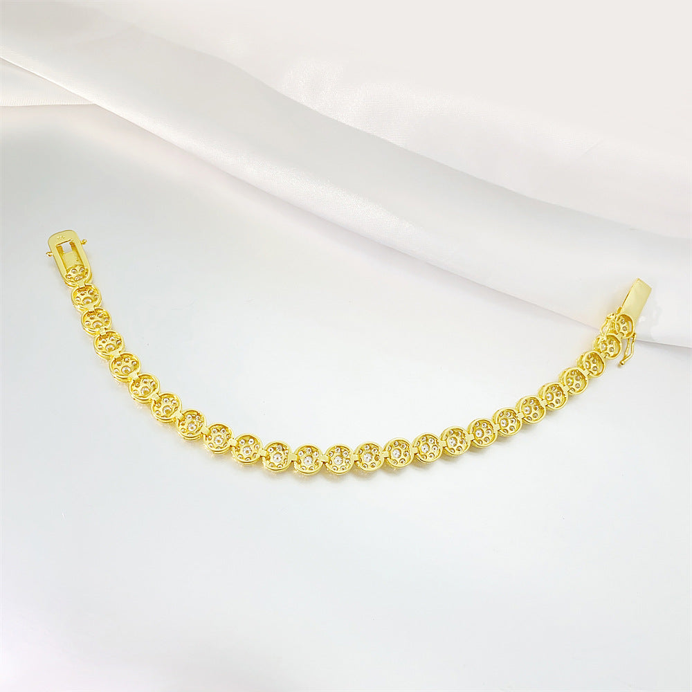R&T Jewelry Co. Iced Moissanite Tennis Bracelet – 925 Silver (Gold, Silver, Rose Gold)