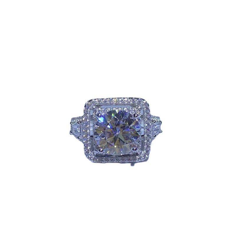 3 Carat Moissanite Ring – Luxury Diamond-Style Statement Ring (Sizes 9–19)