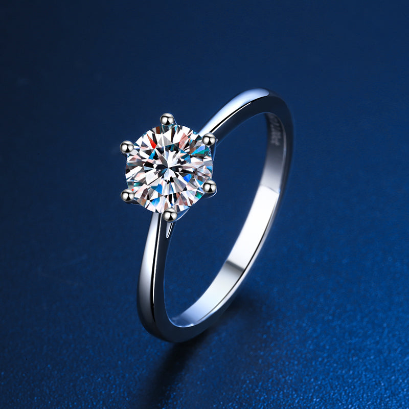 D-Color Moissanite .5-5 Carat Classic Couple Rings