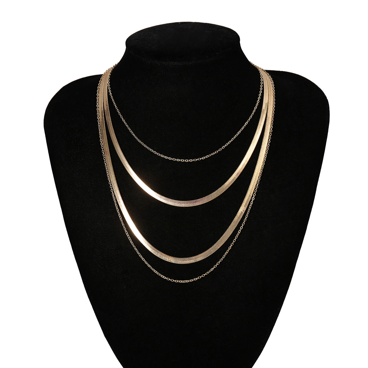 Cold Wind Multilayer Snake Chain Necklace