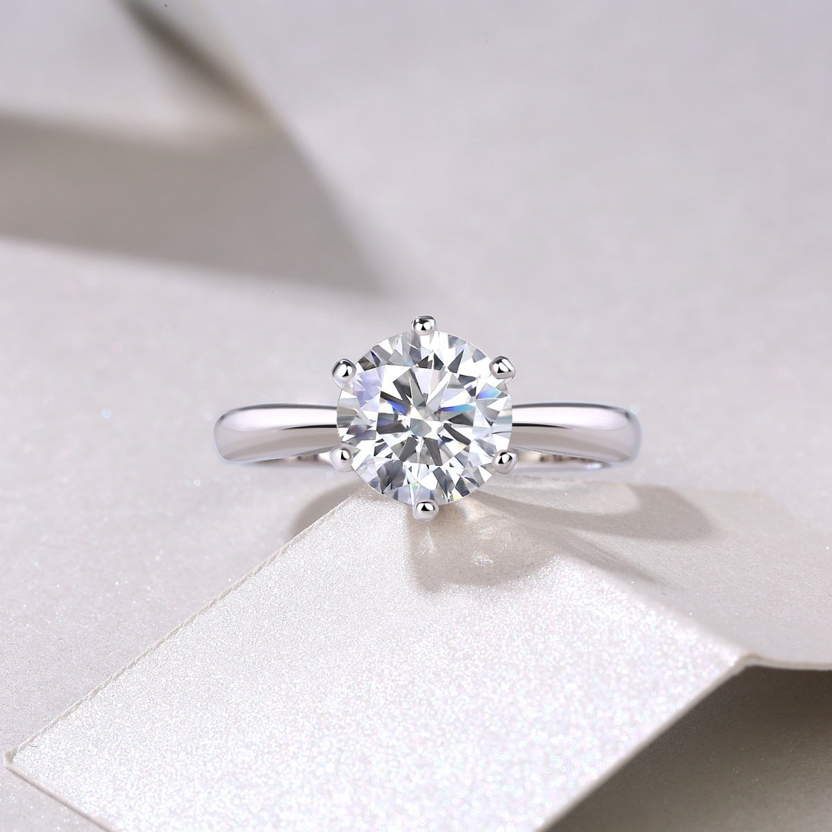 D-Color Moissanite .5-5 Carat Classic Couple Rings