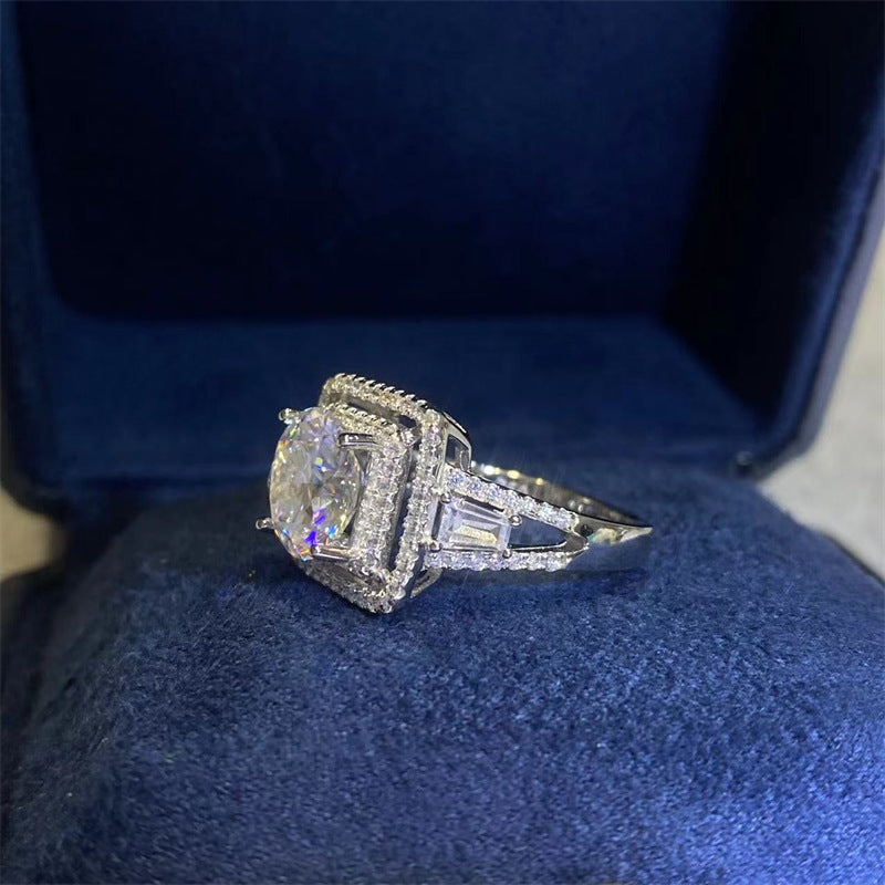 3 Carat Moissanite Ring – Luxury Diamond-Style Statement Ring (Sizes 9–19)