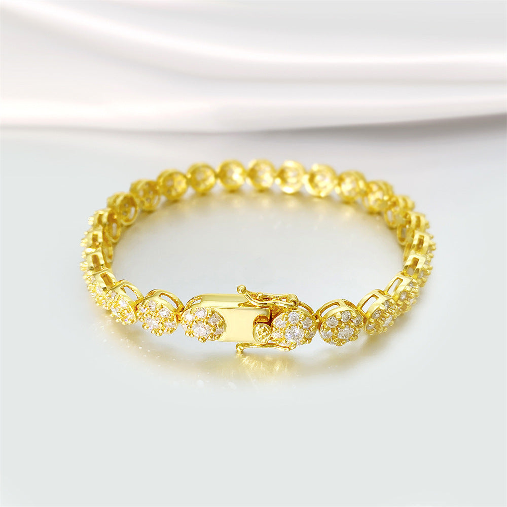 R&T Jewelry Co. Iced Moissanite Tennis Bracelet – 925 Silver (Gold, Silver, Rose Gold)
